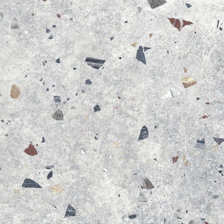 Echantillon - echantillon carrelage imitation terrazzo 66x66 cm silver