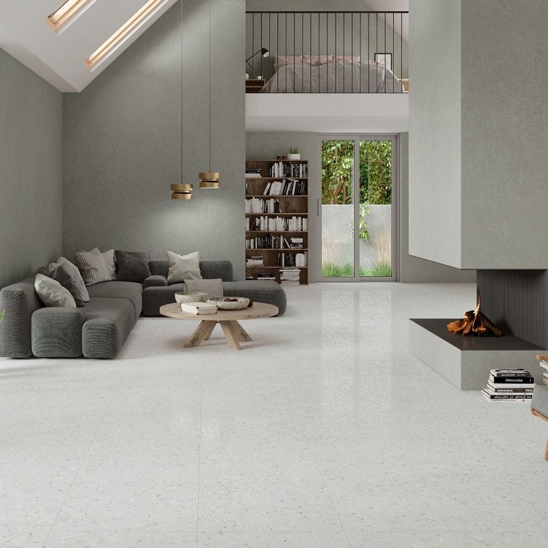 Terrazzo - carrelage terrazzo 66x66 cm venise white