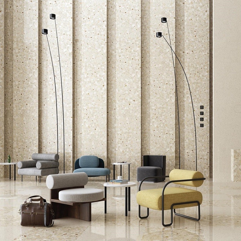 Terrazzo - carrelage terrazzo 80x80 cm ROMA BEIGE