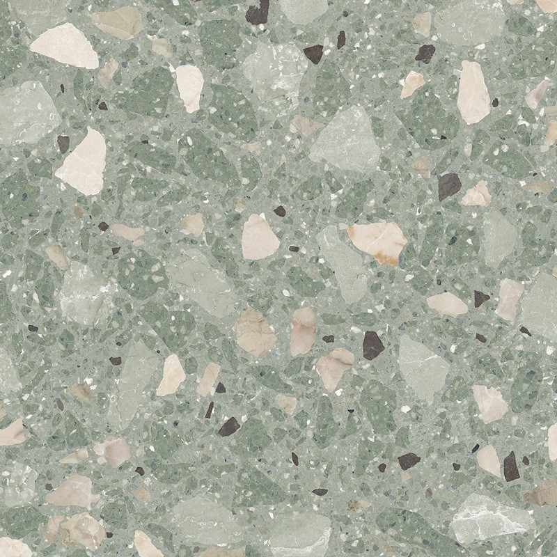 Echantillon - echantillon carrelage effet terrazzo 80x80 cm ROMA VERDE