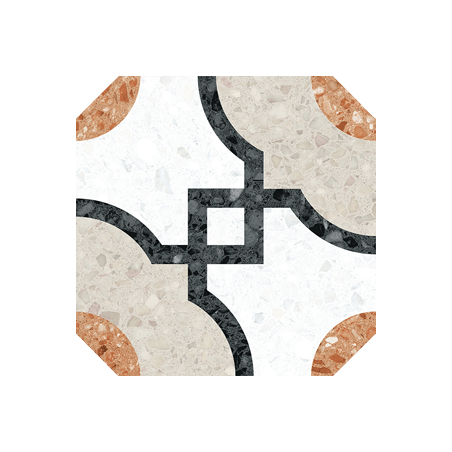 Echantillon - echantillon carrelage imitation terrazzo 20x20 cm MILANO MULTICOLOR