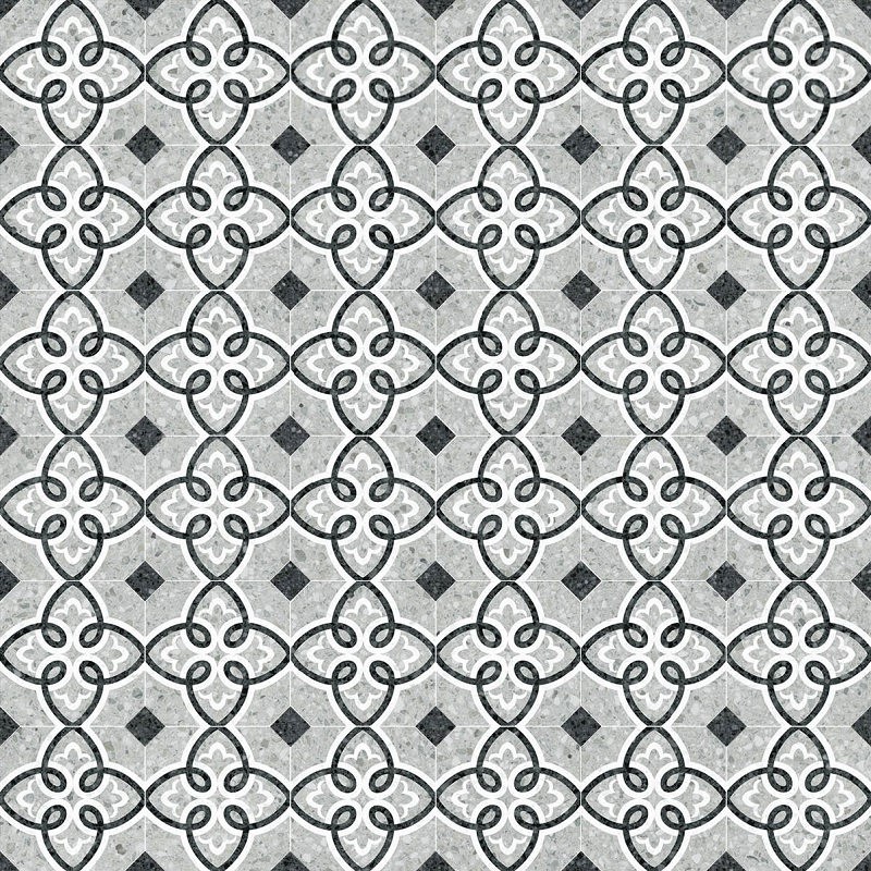 Terrazzo - carrelage effet terrazzo 20x20 cm MILANO GRIS