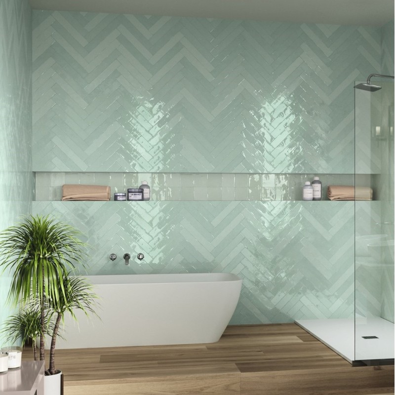 Zellige - Carrelage effet zellige 6,5x39,6cm FADO ACQUA