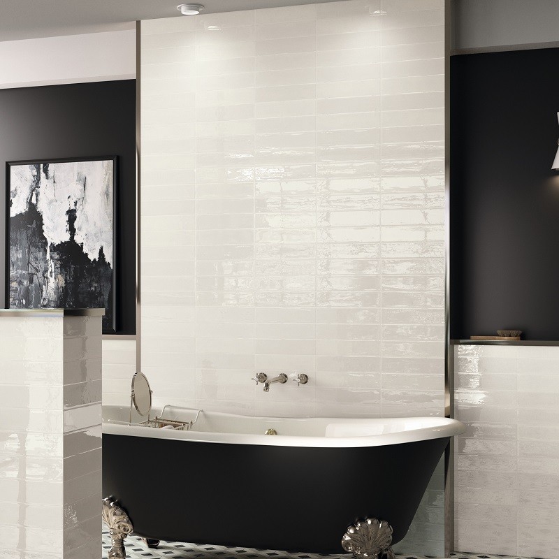 Zellige - carrelage effet zellige 7.5x30 cm mud white