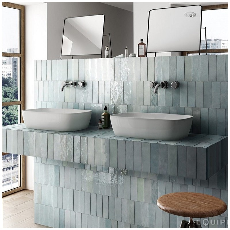 Zellige - carrelage imitation zellige 6.5x20 cm MALEM AQUA