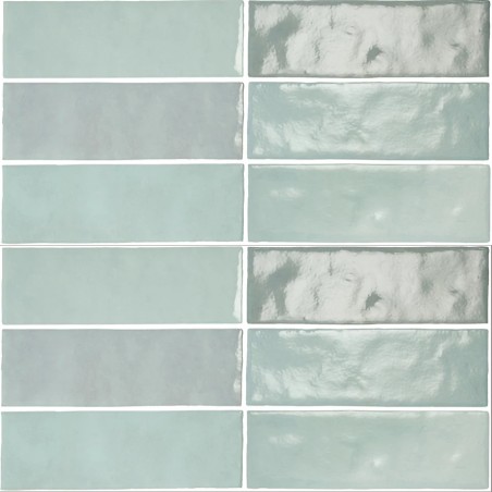 Echantillon - ehantillon carrelage imitation zellige 6.5x20 cm MALEM AQUA