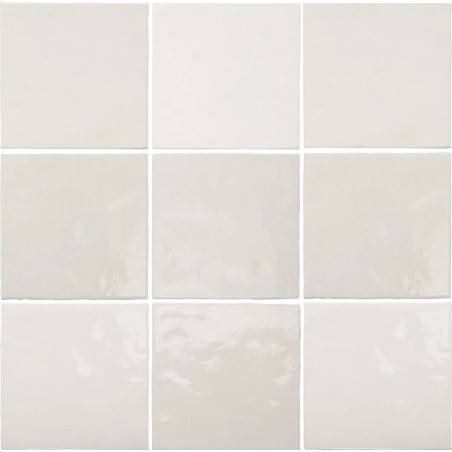 Echantillon - echantillon carrelage imitation zellige 13,2x13,2cm MALEM WHITE