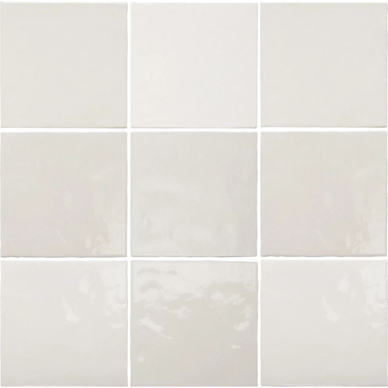 Echantillon - echantillon carrelage imitation zellige 13,2x13,2cm MALEM WHITE