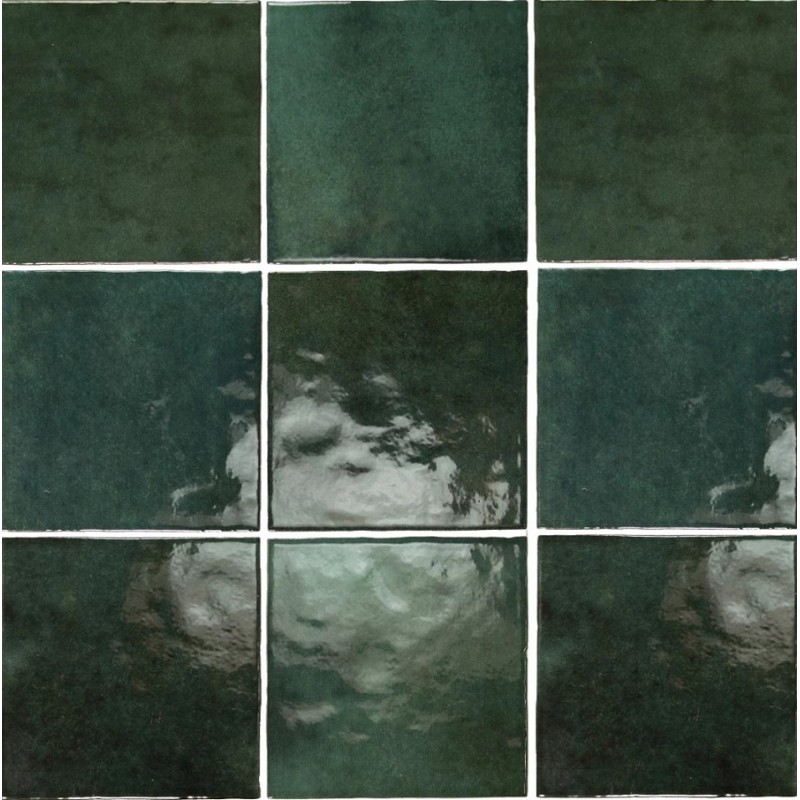 Zellige - Carrelage effet zellige 13,2x13,2cm MALEM GREEN