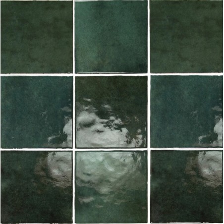 Echantillon - echantillon carrelage effet zellige 13,2x13,2cm MALEM green