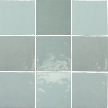 Echantillon - echantillon carrelage effet zellige 13,2x13,2cm MALEM AQUA