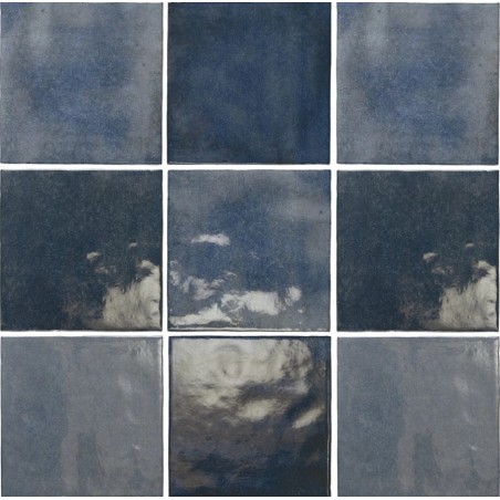 Echantillon - echantillon carrelage effet zellige 13,2x13,2cm MALEM BLUE
