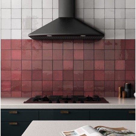 Zellige - Carrelage effet zellige 13,2x13,2cm MALEM BURGUNDY