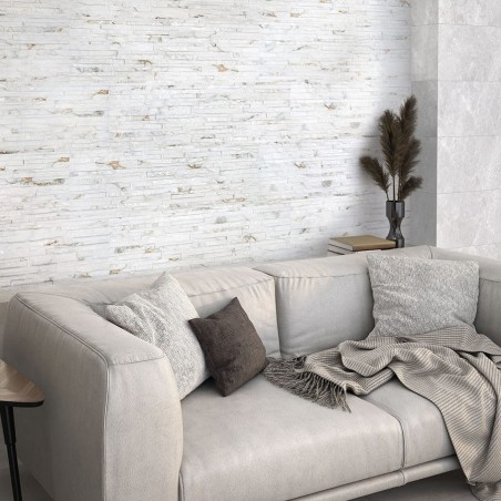 Plaquette de parement - carrelage parement THUY BLANCO 32 x 89 cm effet pierre