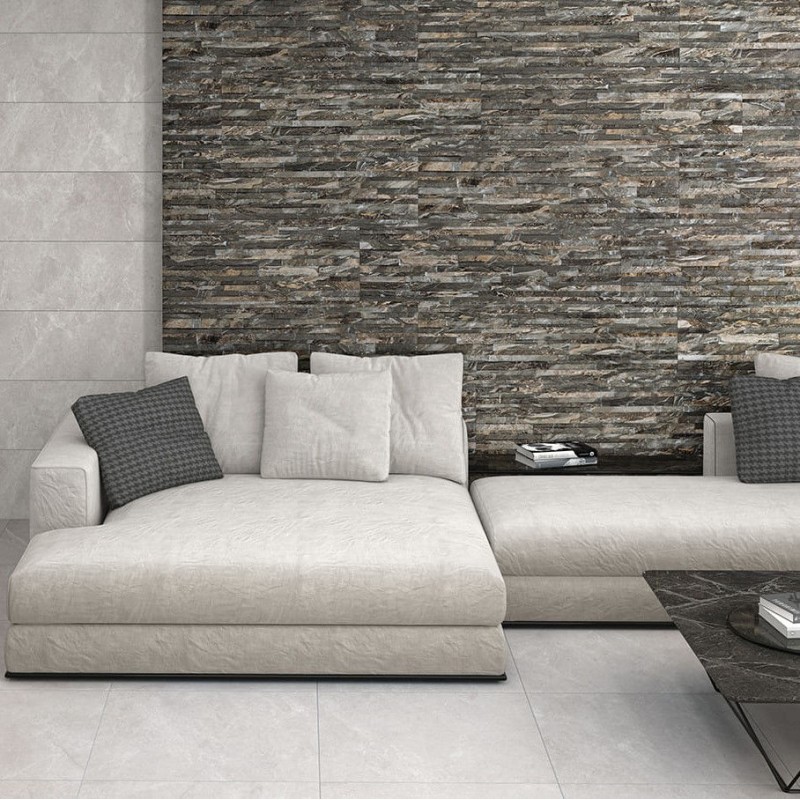 Plaquette de parement - carrelage parement THUY EMPERADOR 32 x 89 cm effet pierre