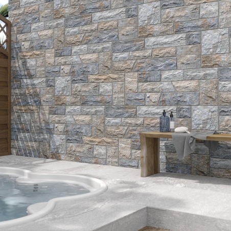 Pierre de parement - carrelage parement AMAZONIA BLUE 32 x 89 cm effet pierre