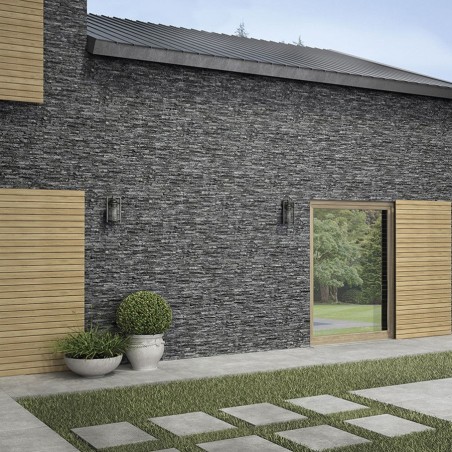 Pierre de parement - carrelage parement ARCALIS BLACK 32 x 89 cm effet pierre