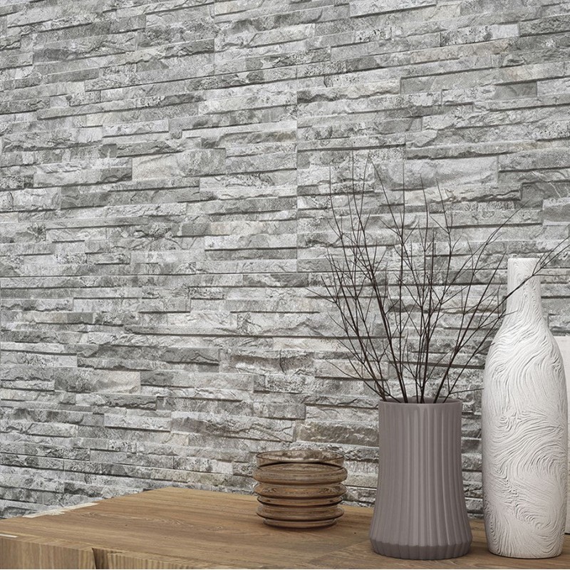 Plaquette de parement - carrelage parement ARCALIS GREY 32 x 89 cm effet pierre