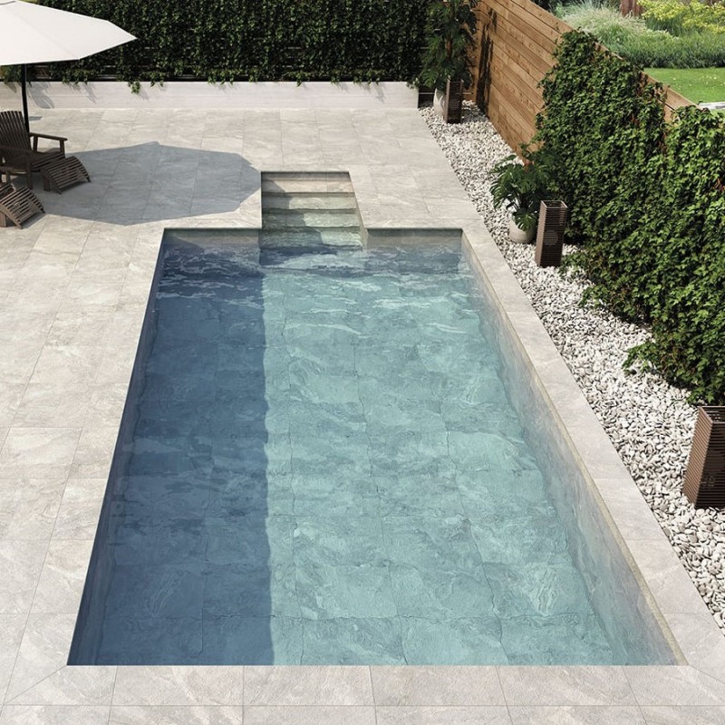 Effet pierre - carrelage PERUGIA GRIS 45x65 cm imitation pierre