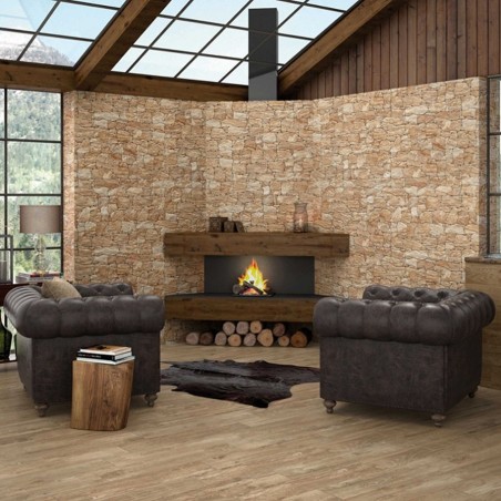 Plaquette de parement - carrelage parement TEIDE BEIGE 33.3x65cm effet pierre