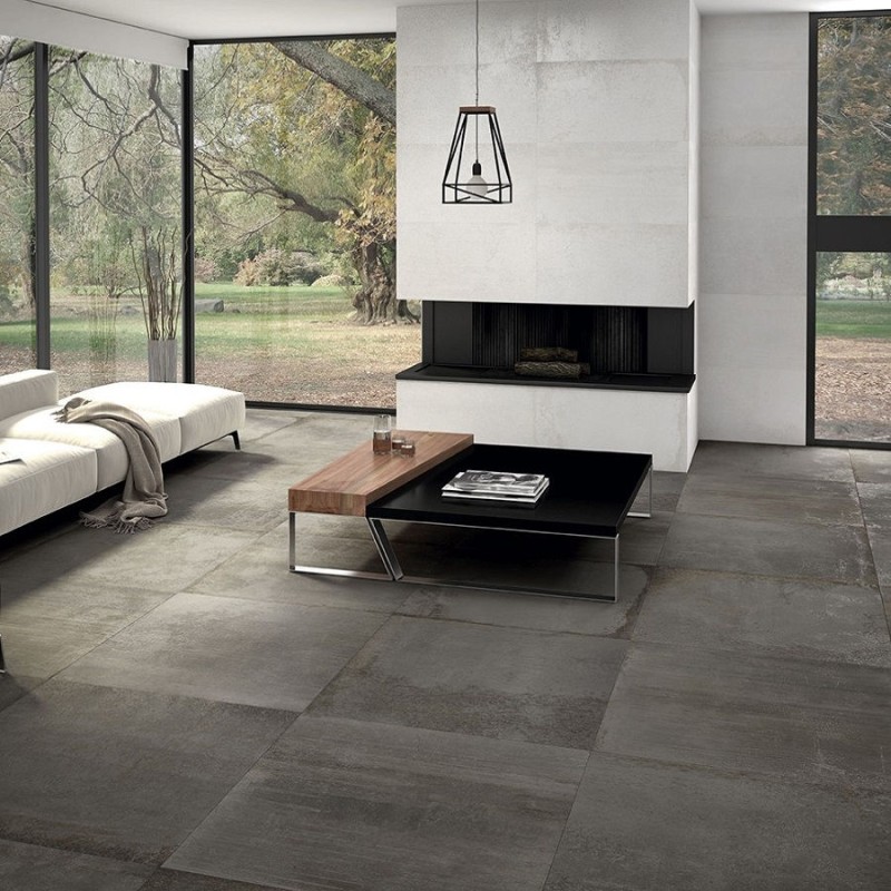 Effet béton - carrelage INDUSTRY 90 OXIDO 90X90 cm imitation béton