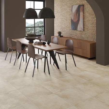 Effet béton - carrelage effet béton URBE BEIGE 60x60 cm