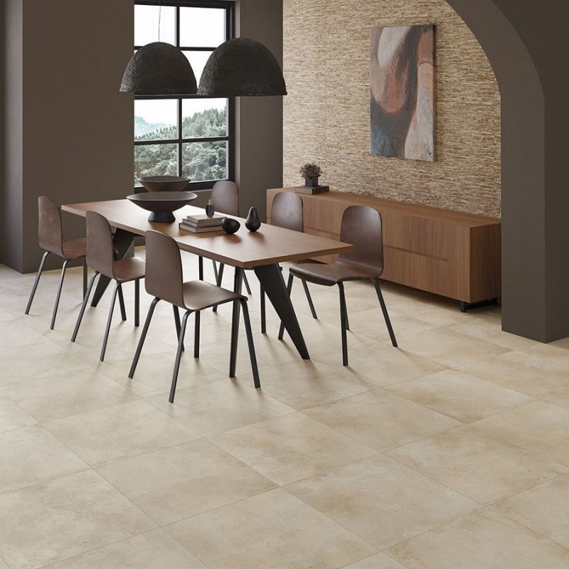 Effet béton - carrelage effet béton URBE BEIGE 60x60 cm