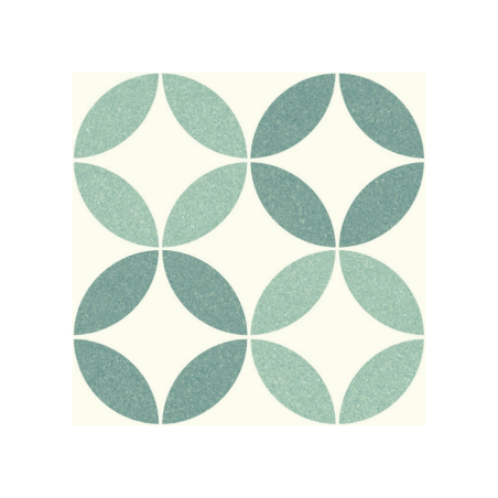 Echantillon - echantillon carrelage effet carreaux ciment 25x25 cm NICE GREEN