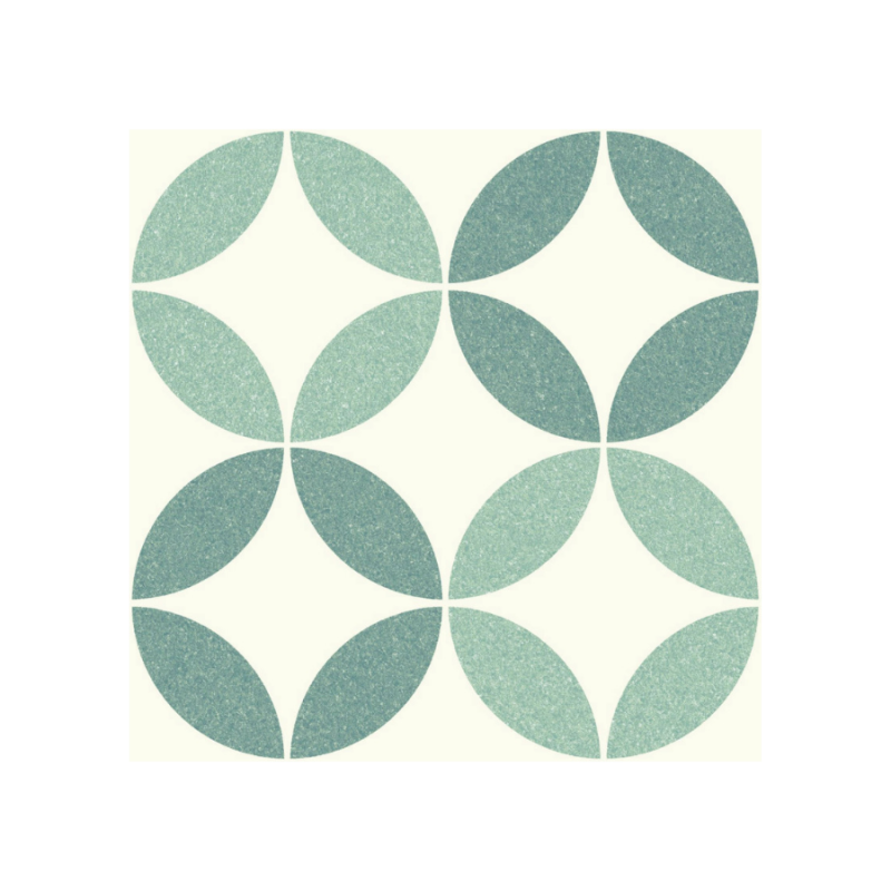 Echantillon - echantillon carrelage effet carreaux ciment 25x25 cm NICE GREEN