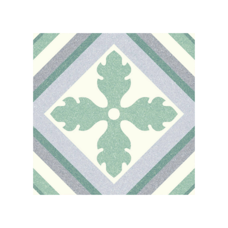 Echantillon - echantillon carrelage effet carreaux ciment 25x25 cm ST.TROPEZ GREEN