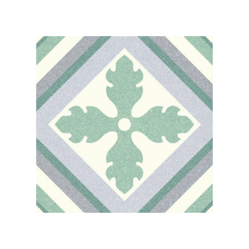 Echantillon - echantillon carrelage effet carreaux ciment 25x25 cm ST.TROPEZ GREEN