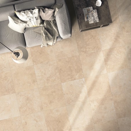 Carrelage travertin - Effet pierre - CARRELAGE TRAVERTIN LIGHT 60 cm X 60 cm rectifié
