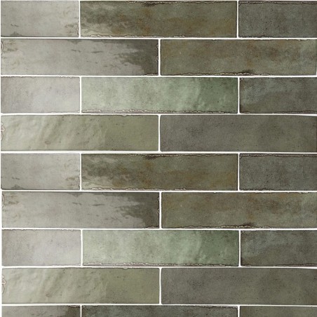 Echantillon - echantillon carrelage imitation zellige 6x24.6 cm sage green