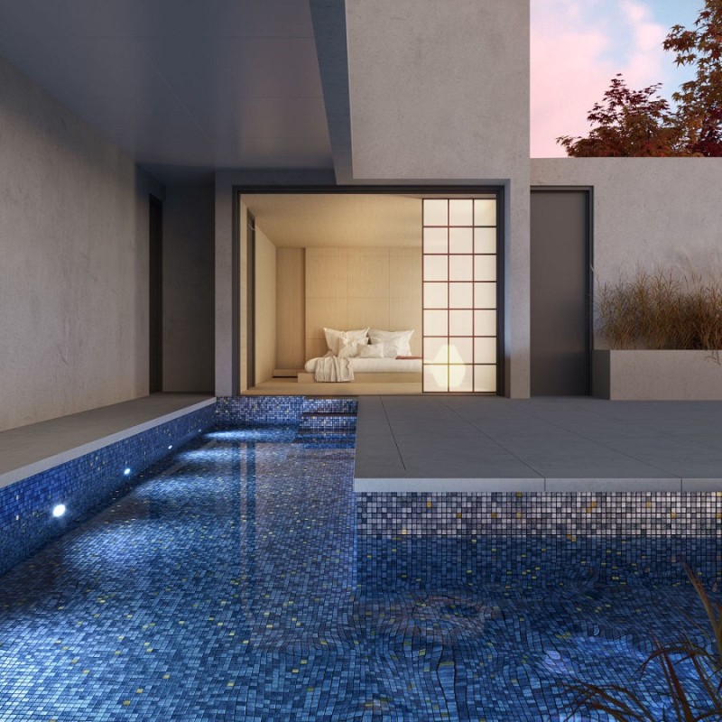 Mosaïque en OR - Emaux de Verre Ezarri CAPRICORN GOLD