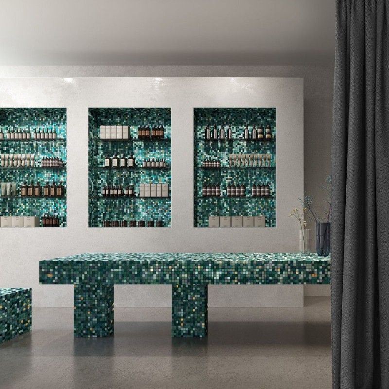 Mosaïque en OR - Emaux de Verre Ezarri TOMAHAWK GOLD