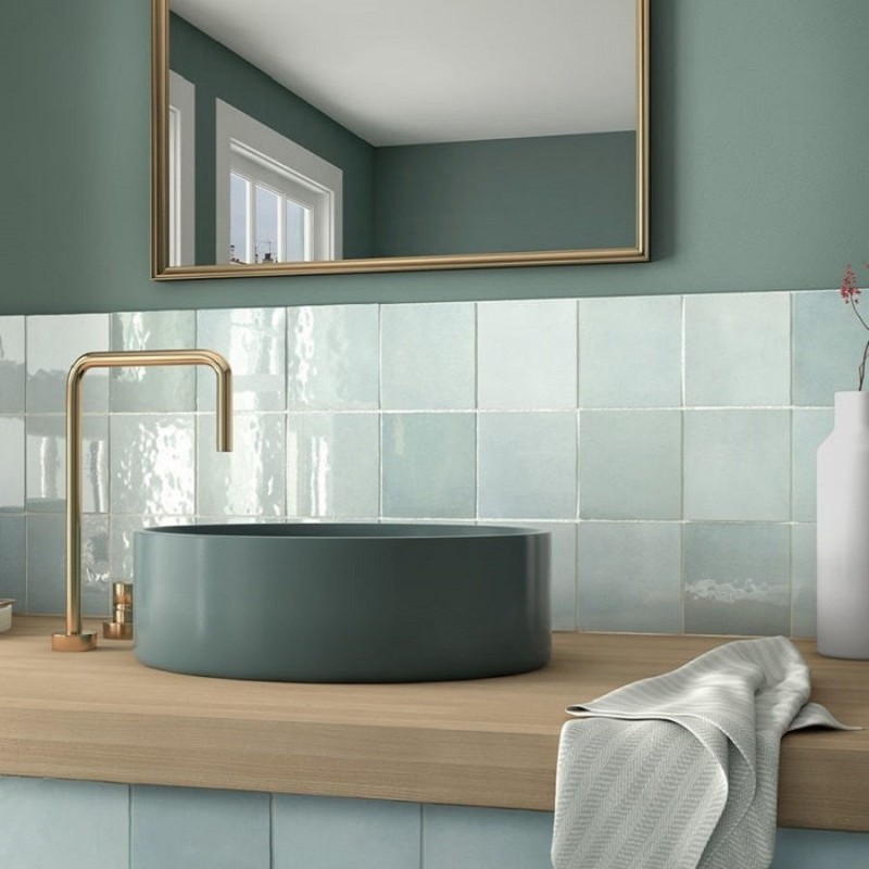 Zellige - Carrelage effet zellige 13,2x13,2cm MALEM AQUA