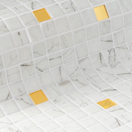 Mosaïque en OR - Emaux de Verre Ezarri CARRARRA GOLD