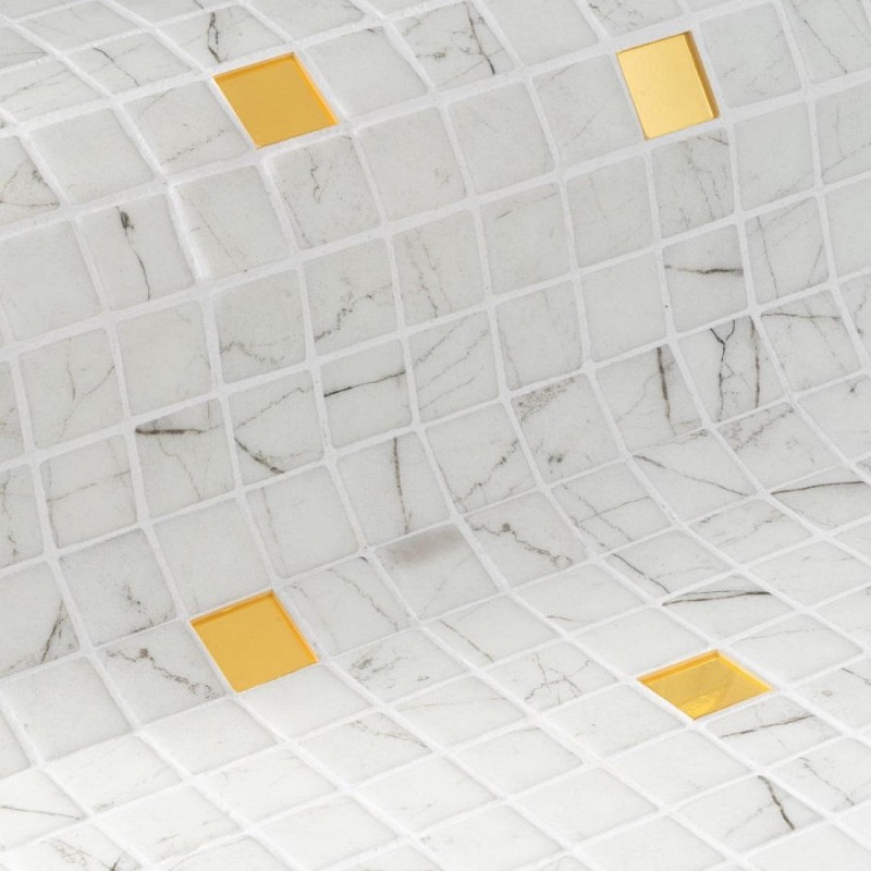 Mosaïque en OR - Emaux de Verre Ezarri CARRARRA GOLD