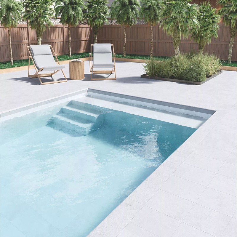 Effet béton - carrelage AIN BLANCO 60x120 cm effet béton antidérapant R11