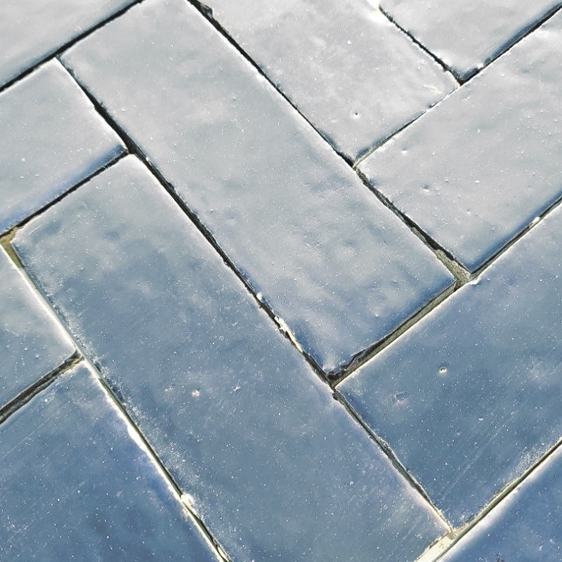 Zellige - Véritable BEJMAT artisanal marocain 4.5 x 14.5 cm NOIR