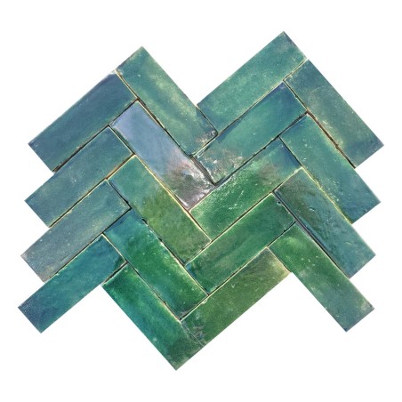 Echantillon - échantillon Véritable BEJMAT 4.5 x 14.5 cm VERT