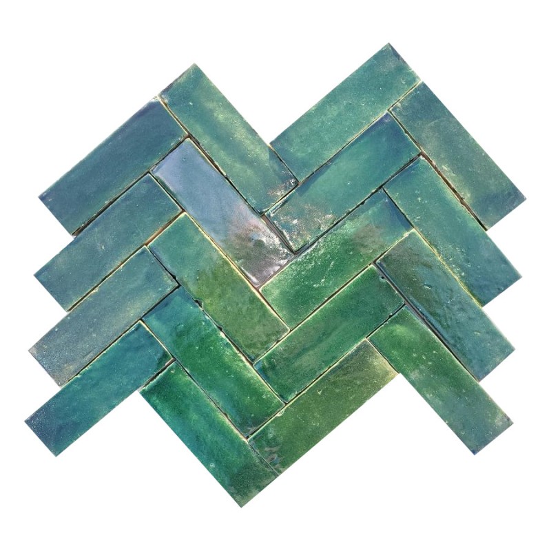 Echantillon - échantillon Véritable BEJMAT 4.5 x 14.5 cm VERT