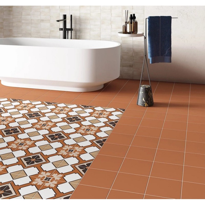 Carreaux ciment - Carrelage TURIN 20X20cm effet carreaux ciment