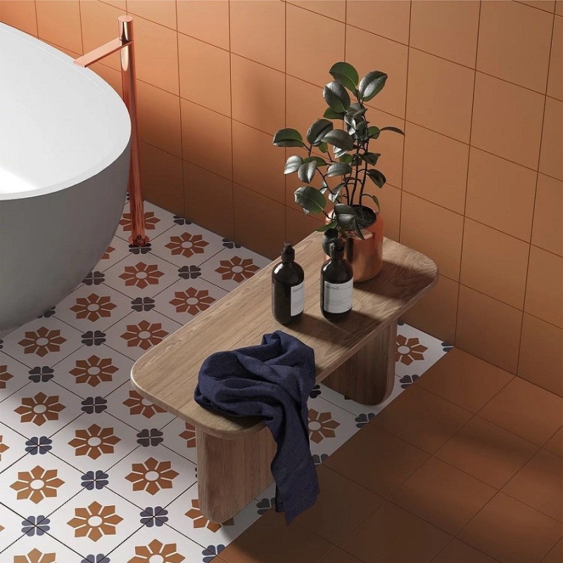 Carreaux ciment - Carrelage FIORE 20X20cm effet carreaux ciment