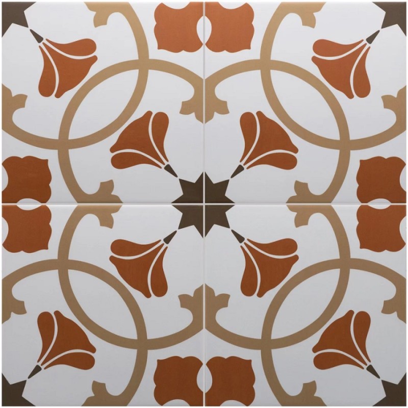 Carreaux ciment - Carrelage AUSTIN 20X20cm effet carreaux ciment