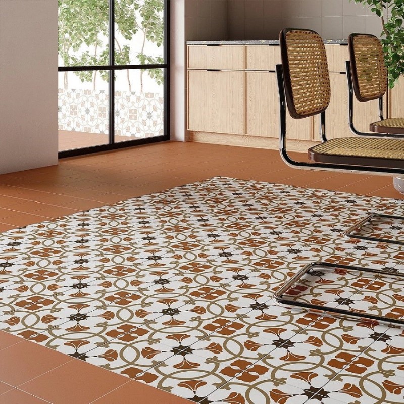Carreaux ciment - Carrelage AUSTIN 20X20cm effet carreaux ciment