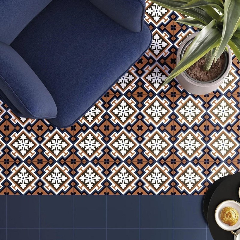 Carreaux ciment - Carrelage CHELSEA 20X20cm effet carreaux ciment