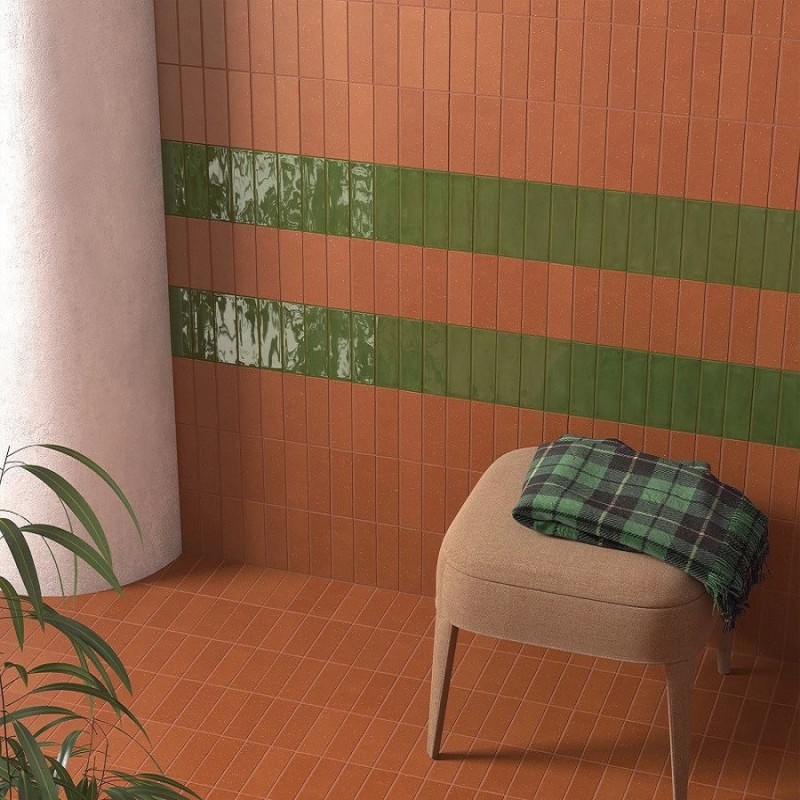 Zellige - Carrelage effet zellige 5x15 cm Fango Cotto