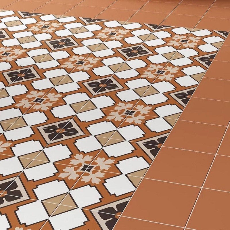 Carreaux ciment - Carrelage TURIN 20X20cm effet carreaux ciment