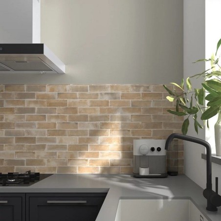 Zellige - Carrelage effet zellige 6x18,6cm RAKU SAND